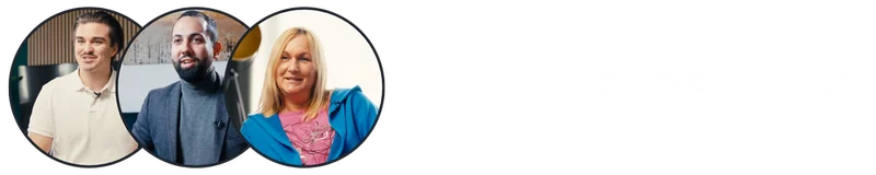 Testimonial-Gesichter: Leonard, Mustafa, Manuela